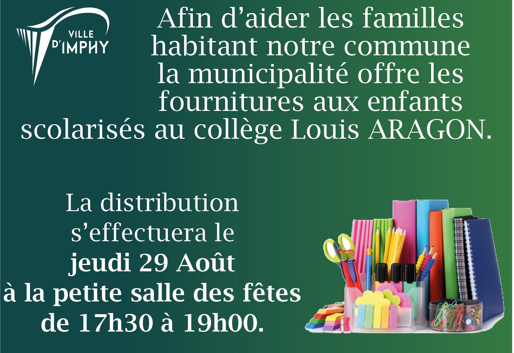 Visuel fournitures scolaires