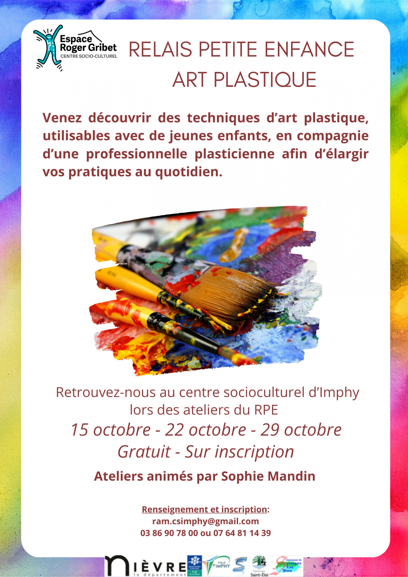 Affiche ateliers arts plastiques