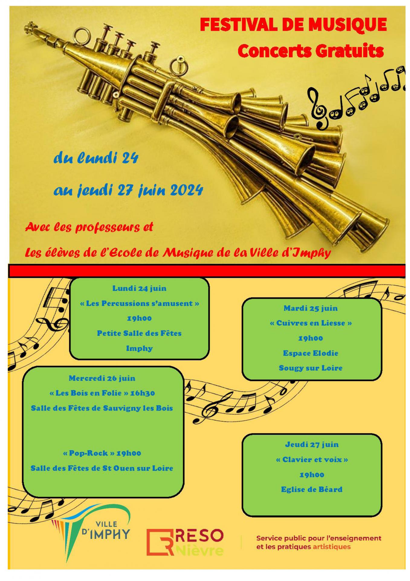 Affiche festival école de musique