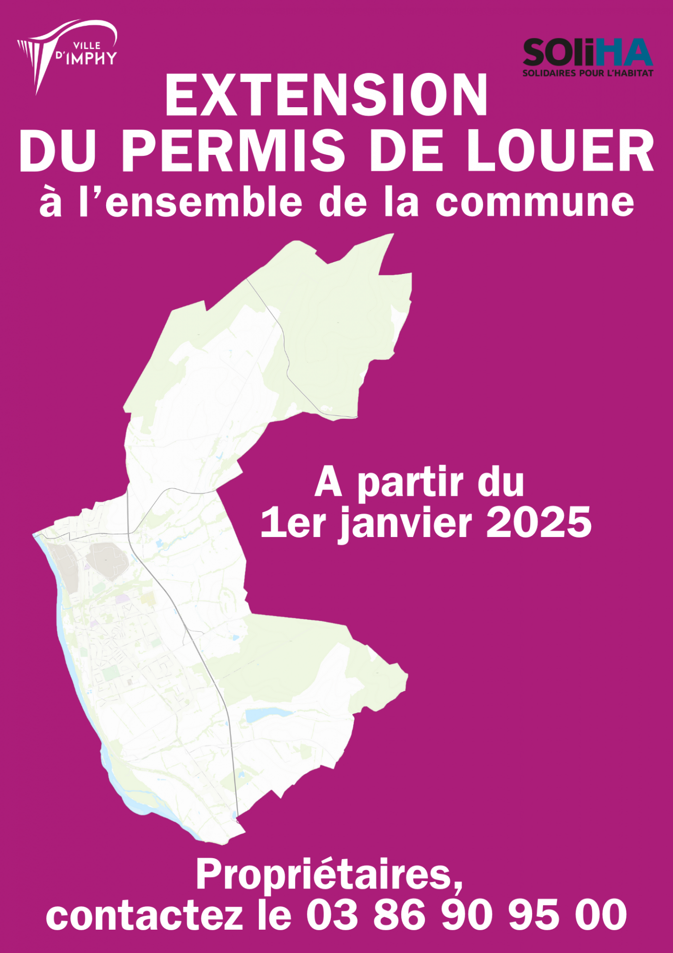 Affiche extension permis de louer